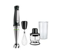 Braun Minipimer 7 - Batidora de Mano con Tecnología SplashControl, Sistema ActiveBlade para Alimentos Duros, Selección de Velocidad, Picadora 350 mL, Vaso 600 mL, 1000 W, Negro (MQ7025X)
