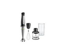 Braun Minipimer 7 - Batidora de Mano con Tecnología SplashControl, Sistema ActiveBlade para Alimentos Duros, Selección de Velocidad, Picadora 350 mL, Vaso 600 mL, 1000 W, Negro (MQ7025X)