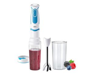 Braun MQ5251WHBL MultiQuick5 Vario - Batidora de mano, Blanco, Azul