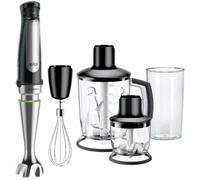 Varita Mágica + Accesorios 1.25L 1000W MultiQuick 7 MQ 7045X (Negro/Inoxidable) - BRAUN