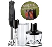 Braun Multi Quick 3 - Batidora negra con 2 accesorios + regalo de bolsa