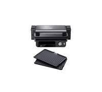 Braun MultiGrill 5 CG 5010, Plancha Eléctrica con Control Electrónico y Bandeja Recoge Grasa Extraible, 3 Posiciones de Cocción, Placas Extraibles y Lavables en Lavavajillas, 2000W, Negro/Metal