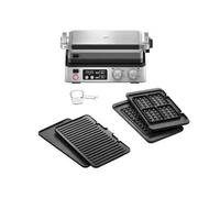 Braun MultiGrill 7 Contact Grill CG 7044 de acero inoxidable | Plato Grill y gofres | Taza dosificadora | Potencia 2000 Watt | Piezas extraíbles lavables