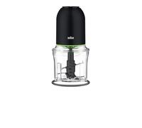 Braun MultiPractic 3 CH3011BK, Picadora con 4 Cuchilla de Acero Inoxidable, Función One Push, Triturador de Hielo, Apta para Lavavajillas, 500W, Negro