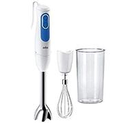 Braun MultiQuick 3 MQ3005 Cream Batidora de inmersión, 700 W, 0.6 L, acero inoxidable, 2 velocidades, color blanco y azul