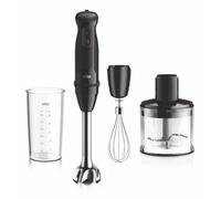 Braun MultiQuick 5 - Minipimer con 21 Velocidades Variables, 1000W, Negro | Batidora de Mano Brazo Acero Inoxidable, Sistema EasyClick Plus, Varillas, Picadora 350ml, Vaso Medidor de 600 Ml, MQ50246BK