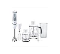 Braun MultiQuick 5 - Minipimer de 1000W Vaso Batidor 1250ml Blanco | Batidora de Mano, PowerBell Plus, 21 Velocidades + Turbo, Splash Control, Picadora 350ml, Vaso 600ml, EasyClick, MQ5245WH