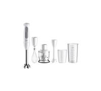 Braun MultiQuick 5 MQ50.220M - Batidora de inmersión con tecnología PowerBell Plus, 21 velocidades y Turbo, sistema EasyClick Plus, acero inoxidable, picadora de 350 ml, batidor y vaso de 600 ml, 1000