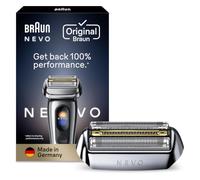 Braun NEVO Cabezal Original para Afeitadora Eléctrica Hombre, Plateado | con 250 Láminas de Corte Y Lámina Ultra Gliding, Cabezal de Recambio Compatible con Las Máquinas de Afeitar NEVO