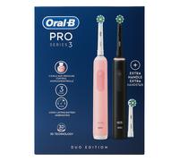 Cepillo de Dientes Eléctrico Pro 3 3900 DUO (Negro/Rosa) - ORAL-B
