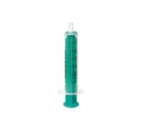 Braun Petzold 4606051V - Jeringa desechable para inyectar con varilla de pistón verde, caja dispensadora de 5 ml (paquete de 100)