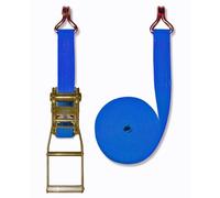 Braun - Pulpo con hebilla y ganchos para baca (4000 daN, 2 piezas, 10 m, 50 mm de ancho), color azul