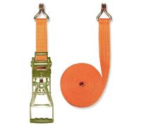 Braun - Pulpo con hebilla y ganchos para baca (4000 daN, 2 piezas, 10 m, 50 mm de ancho), color naranja