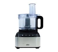 Braun PureEase FP3233SI - Robot de cocina compacto con batidora de vaso de 1,2 l y cuenco de 2,1 L, fácil de usar, 2 velocidades y función de pulso, compacto, sistema EasyClick, color plateado