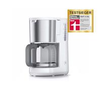 Braun PurShine KF1500WH, Cafetera de Filtro con Sistema OptiBrew, Función Anti Goteo, Apagado Automático de Seguridad, Capacidad para 10 Tazas de Aroma, 1000W, Blanco