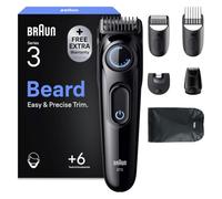 Braun Recortadora De Barba Hombre Series 3, BT3565, Negro/Azul | Barbero Recargable, 6 Accesorios de Afeitado, 50 Min de Uso, Lámina de Corte Ultra Afilada, 40 Longitudes, Perfila Y Recorta