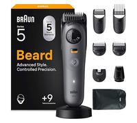 Braun Recortadora De Barba Hombre Series 5, BT5565, Gris | Barbero Recargable Resistente al Agua, +9 Accesorios de Afeitado, 120 Min de Autonomía, 40 Longitudes, Lámina Ultra Afilada
