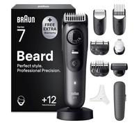 Braun Recortadora de Barba Hombre Series 7, BT7545, Gris | Barbero Recargable Resistente al Agua, +12 Accesorios para Barba, 120 Min de Autonomía, 40 Longitudes, Lámina Ultra Afilada