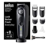 Braun Recortadora de Barba Series 7, Máquina Cortar Pelo, Cortapelos Hombre con ProBlade, 40 Ajustes de longitud, Base de Carga, Funda de viaje y 100 Min Autonomía, Series 7 BT7441, Negro