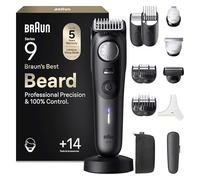 Braun Recortadora de Barba Series 9 BT9565, Titanio - Barbero Recargable Resistente al Agua, +14 Accesorios para Barba, 180 Min de Autonomía, 52 Longitudes, Lámina Ultra Afilada