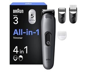 Braun Recortadora Todo en Uno Series 3, AIO3500, Gris