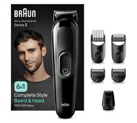 Braun recortadora todo en uno series 3 mgk3420, kit 6 en 1 para barba,