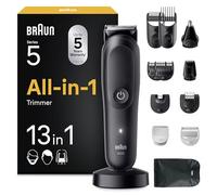 Braun Recortadora Todo en Uno Series 5 AIO5565, Negro - Kit de Styling 13en1 para Barba, Pelo, Orejas, Nariz Y Cuerpo, 120 Min, Cortapelos Hombre con Lámina Ultra Afilada, Recorte Preciso Y Eficiente