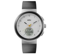 Braun Reloj Inteligente Digital (45 mm), Esfera híbrida Blanca/Correa de Silicona Negra BN0299PWHBKG