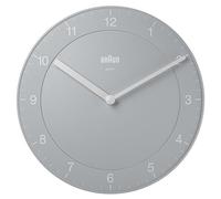 Braun Reloj de Pared analógico clásico Movimiento de Cuarzo silencioso, fácil de Leer, 20 cm de diámetro en Gris, Modelo BC06G.