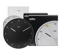 Braun Reloj de Pared analógico Grande clásico Movimiento de Agujas silencioso, de fácil Lectura, diámetro del 30 cm en Negro, Modelo BC17B, BC17W (2 Pack).