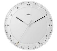 Braun Reloj de Pared analógico Grande clásico Movimiento de Agujas silencioso, de fácil Lectura, diámetro del 30 cm en Blanco, Modelo BC17W.