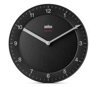 Braun Reloj de Pared clásico controlado por Radio Zona con Hora Central Europea (DCF/GMT+1) con Movimiento silencioso, fácil de Leer, diámetro de 20 cm en Negro, Modelo BC06B-DCF.