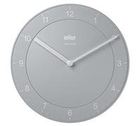 Braun Reloj de Pared Classis, radiocontrolado para la Zona horaria de Europa Central (DCF/GMT+1) con Movimiento silencioso, fácil de Leer, 20 cm de diámetro en Gris, Modelo BC06G-DCF.