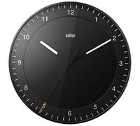 Braun Reloj de Pared de Cuarzo en Color Negro con Mecanismo silencioso, Reloj de Pared clásico con un diámetro de 33 cm, BC17B