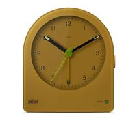Braun Reloj Despertador analógico Classic con botón de repetición y retroiluminación Continua, Movimiento de Cuarzo silencioso, Alarma en Crescendo, Color Amarillo, Modelo BC22Y