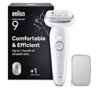 Braun Seda·épil 9, depiladora con cabeza móvil para facilitar la depilación, depilación húmeda y seca, piel lisa durante mucho tiempo, 9-000, plata