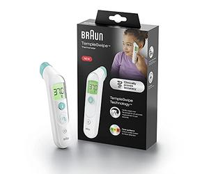 Braun Sensian Swipe 5 Termómetro de sien, Tecnología TempleSwipe, Pantalla digital codificada por colores, Apto para bebés y niños pequeños, La marca #1 entre los médicos(1), BST200