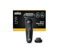 Braun Serie 5 Afeitadora Eléctrica, Hasta 50 Minutos, Cabezal de Recortadora de Precisión, Wireless para Hombre, Afeitadora en Húmedo y Seco, 100% Impermeable, 52-N1200S, Negro