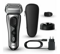 Braun Serie 8 8517S Máquina de Afeitar Eléctrica, Seco y Mojado, Resistente al Agua, Limpieza Automática, Recargable, Color Plata