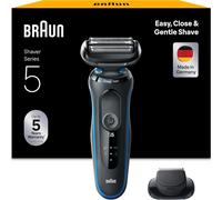 Braun Series 5 Afeitadora Eléctrica Hombre, Máquina de Afeitar Barba EasyClean, Uso En Seco Y En Mojado, Recargable, Inalámbrica, 51-B1000s, Azul