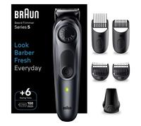 Braun Series 5, recortadora de barba con lámina ultraafilada, 40 ajustes de longitud, 120 min de autonomía inalámbrica, funda, accesorios para conseguir tu estilo, estuche. Producto Europeo con