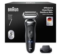 Braun Series 7 Afeitadora Eléctrica Hombre, 72-N1200SI, Negro - Máquina De Afeitar Barba Resistente al Agua, 3 Modos de Afeitado, Recargable, 60 Min De Uso, Recortadora De Precisión, Estuche De Viaje