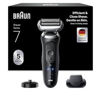 Braun Series 7 Afeitadora Eléctrica Hombre, 72-N4200S, Negro - Máquina de Afeitar Resistente al Agua, 3 Modos, Recargable, 60 Min de Uso, Recortadora de Precisión, Base de Carga, Estuche de Viaje