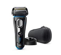 Braun Series 9 9242 s Afeitadora Eléctrica Hombre: Afeitadora Barba Con Base De Carga Y Funda Para Viaje, Negro/Azul Eloxal