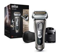 Braun Series 9 9385cc Afeitadora Eléctrica Hombre de Última Generación, Afeitadora Barba con Estación Limpieza y Carga Clean&Charge, Funda, Color Grafito