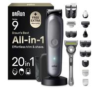 Braun Series 9 - Cortapelos todo en uno, kit 20 en 1, hoja ProBlade, modo BodyGentle, AIO9540, color gris