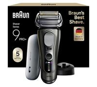 Braun Series 9 Pro+ Afeitadora Eléctrica Hombre, 9625S, Grafito | Máquina de Afeitar Barba con Tecnología 5+1, Recargable, 60 Min de Uso, Centro de Limpieza, Estuche de Carga, Base de Carga