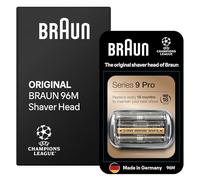 Braun Series 9 Pro+ Cabezal de Recambio 96M Original para Afeitadora Eléctrica Hombre, Compatible con Las Máquinas de Afeitar Series 9, Fabricado en Alemania, Afeitado Suave Y Preciso, Plata
