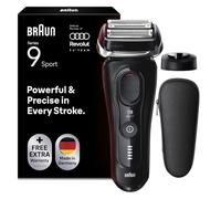 Braun Series 9 Sport Afeitadora Eléctrica Hombre, 9110si, Negro | Máquina de Afeitar Resistente al Agua, con Base de Carga Y Estuche de Viaje, Cabezal Flexible con Tecnología 4+1, Recargable