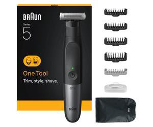 Braun Series XT5100 Afeitadora y Recortadora de pelo, color Negro, Plata - Producto Europeo con Garantía Oficial.